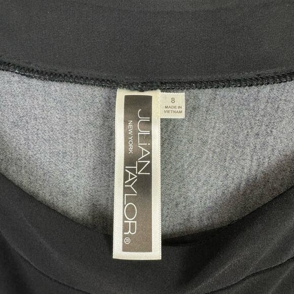 Julian Taylor | NY Multi Color Floral Short Slit Sleeve Spandex Sheath Dress - Picture 7 of 9